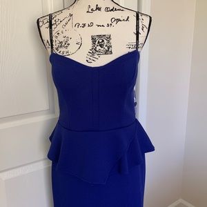 NWT Strapless Deep Blue Cocktail Dress